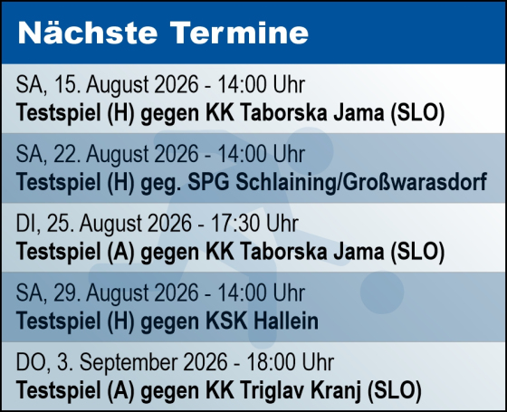 Die nächsten Termine