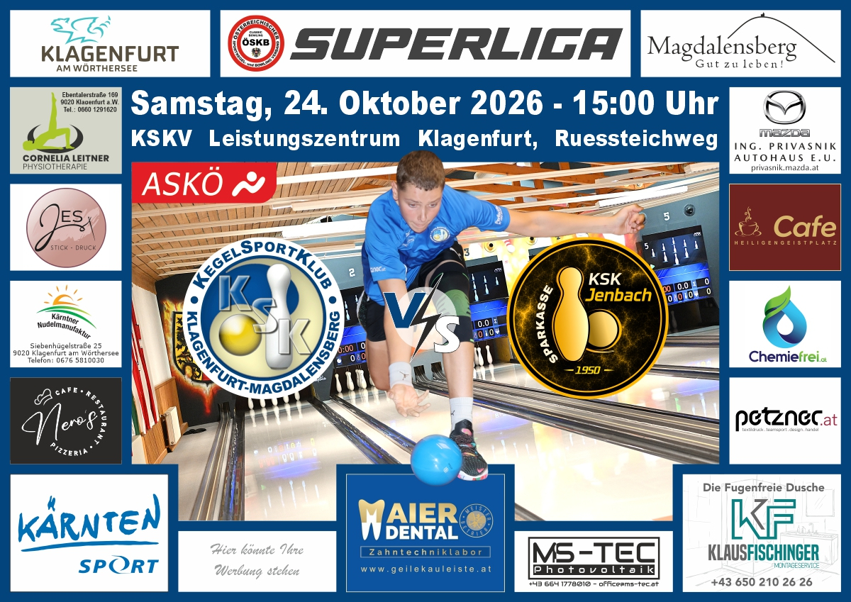 Plakat Heimspiel gegen KSK Sparkasse Jenbach